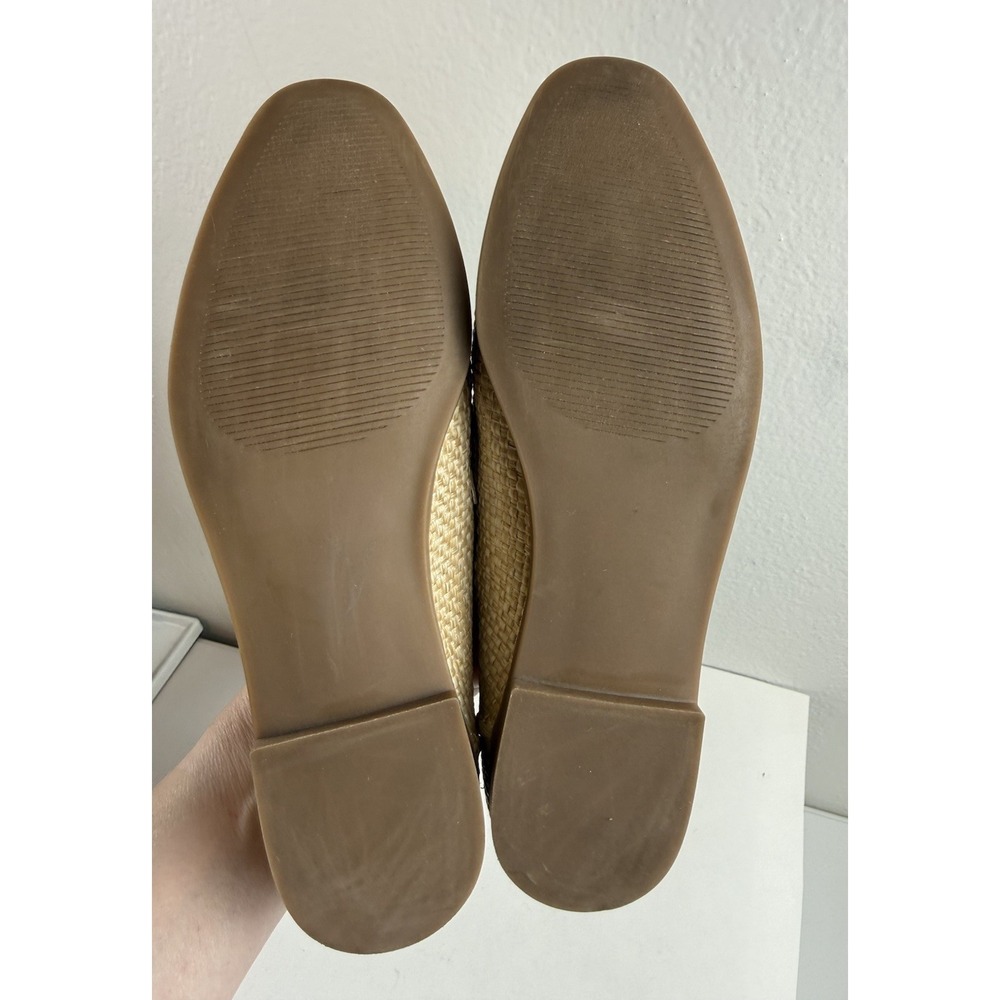 Steve Madden Beige Gold Raffia Woven Slip On Womens Carrine Loafers Shoe Size 6M - Picture 8 of 8